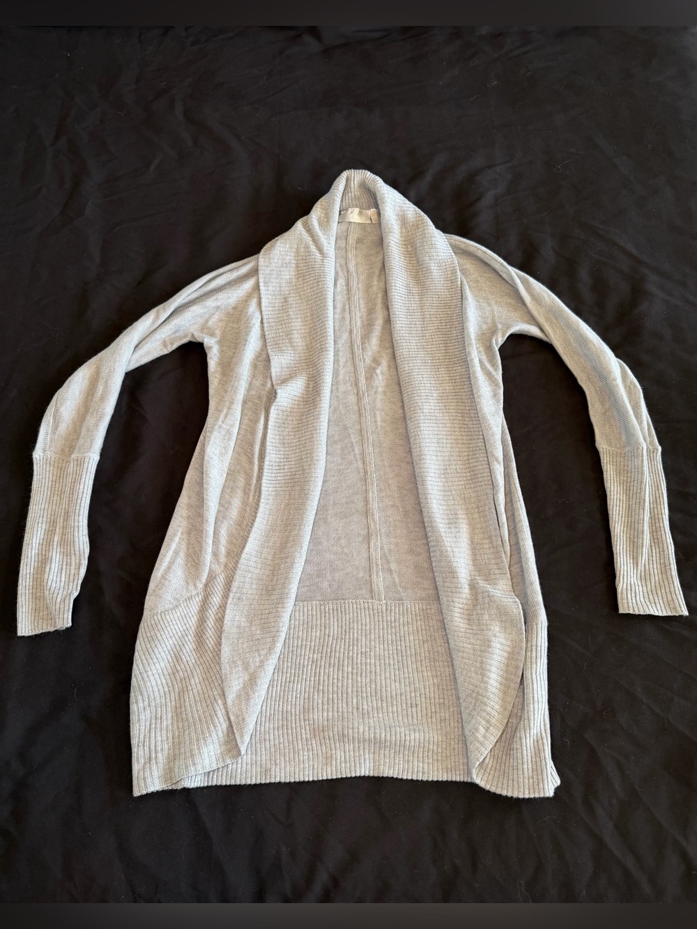 RD Style Gray Open Front Long Sleeve Cardigan Sweater Women’s Size XS